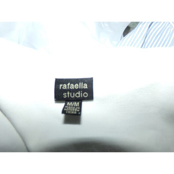 Rafaella Studio chambray trucker jacket size M 3/4 sleeves Gold buttons - Picture 6 of 6